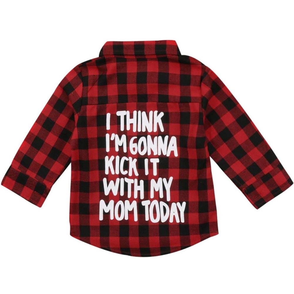5/$25 Unisex Toddler Child Flannel Button Up Plaid Mamas Buddy Top